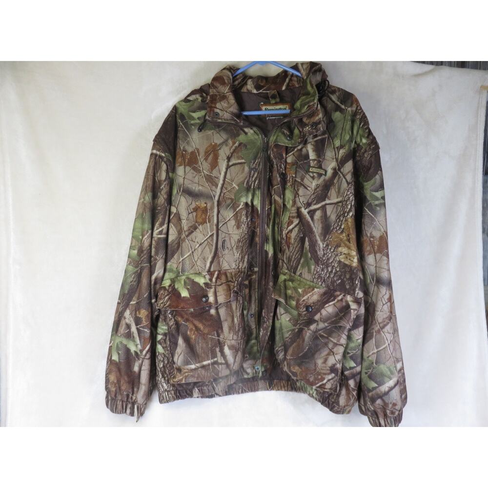 Vintage Remington Camo Jacket Men's Size XL Zip Up Collared